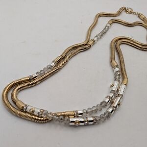 Henri Bendel Long Mixed Metals And Bling Rope Necklace